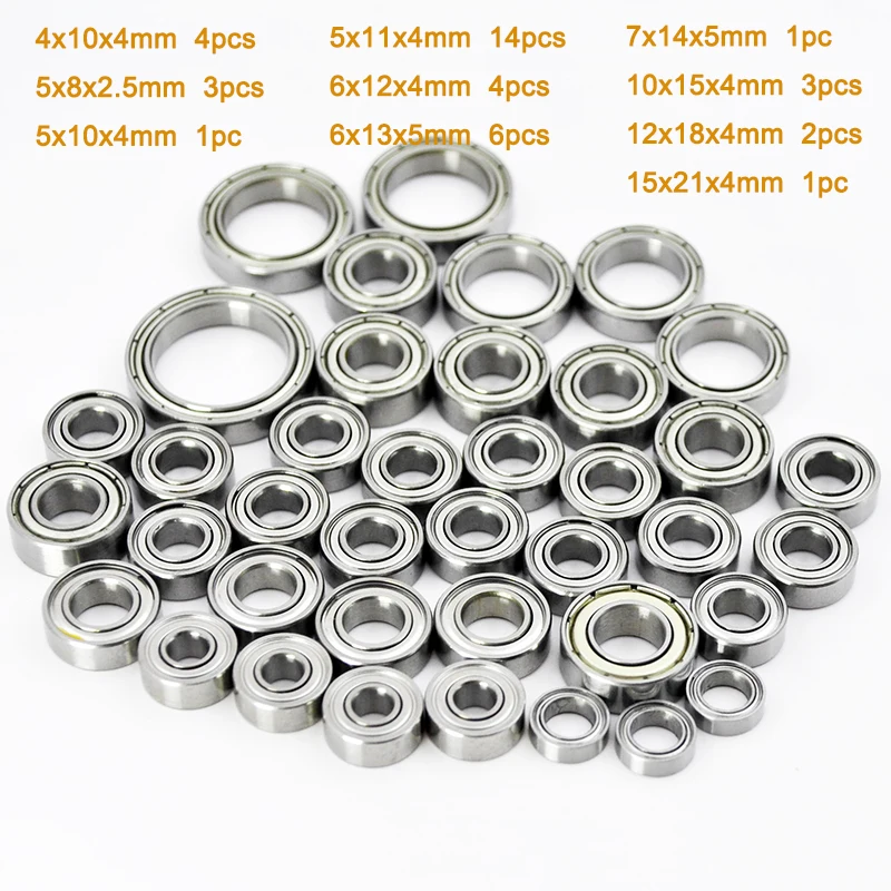 

39Pcs Miniature Bearing Kit for TRX-4 TRX4 Bronco 1/10 RC Crawler Car Parts Accessories Replacement Upgrade Bearings