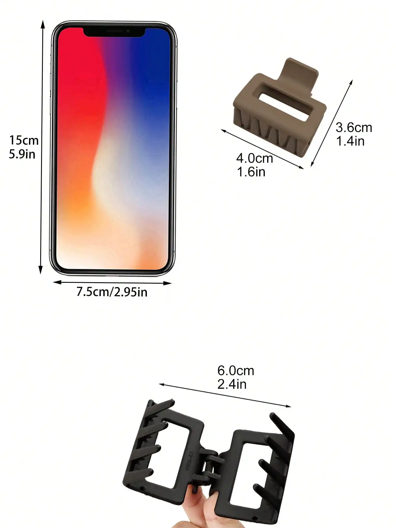5 Stück mittelgroße 1,7 Zoll neutrale Haarklammern für Frauen und Mädchen, dünnes, dickes Haar, rutschfeste Haarklammern, Haar-Accessoires – Detail 5