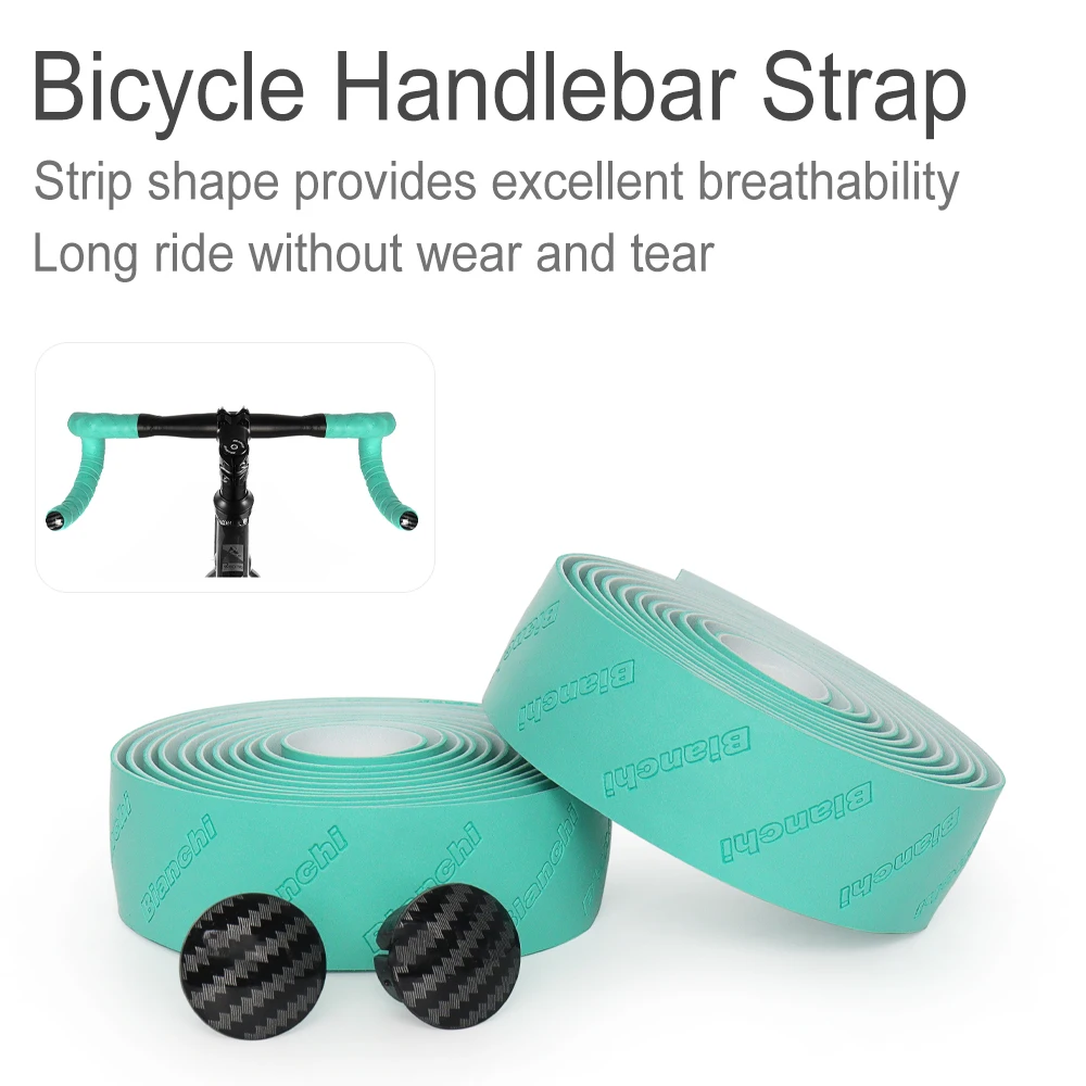 BIANCHI PU+EVA Bicycle Handlebar Strap Anti-Slip Shock Absorbing Wear-Resistant Bicycle Cycling Accessories