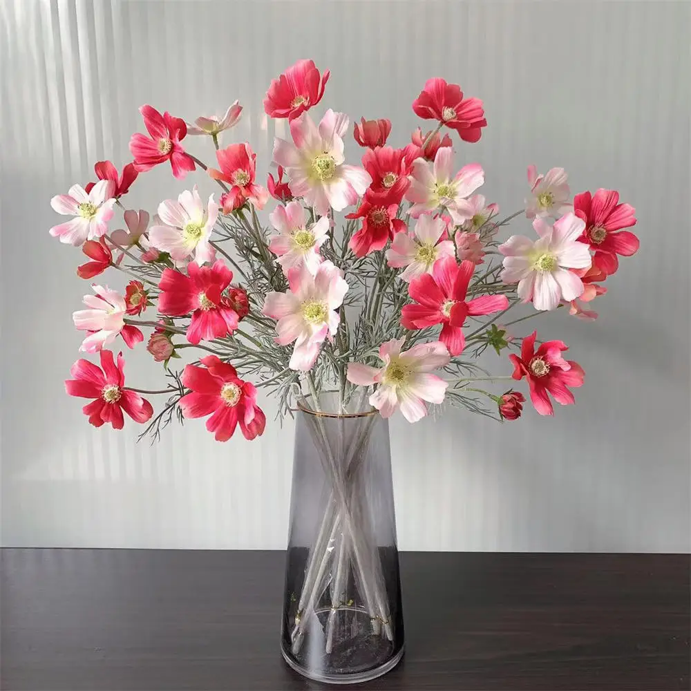 

10pcs Gesang Artificial Flowers Single Branch 4 Fork Daisy Fake Flowers Silk Flower DIY Bouquet Home Room Wedding Decoration ﻿