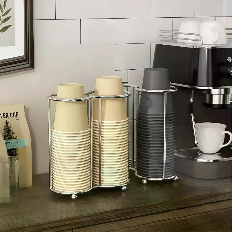 Kitchen Organizer Paper Cup Holder for Coffee Disposable 2 3 4 Cup Capacity for Home and Work