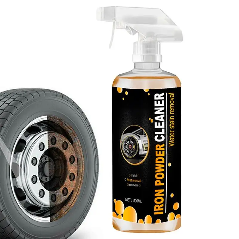 

Car Rust Removal Spray Iron Rust Remover 500ml Exterior Care Rust Iron Remover Spray Brake Dust & Rust Stain Remover Removes