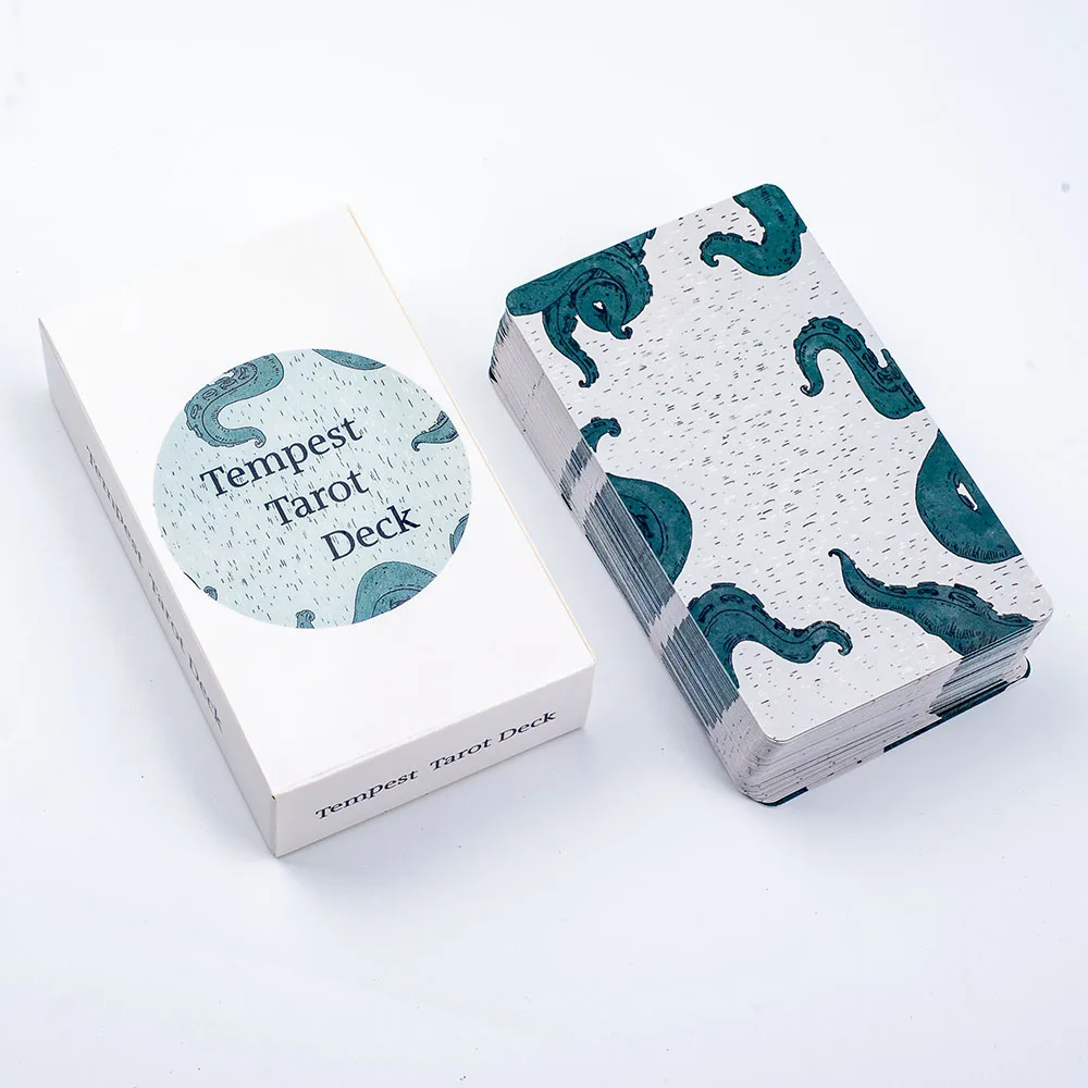 Ocean Themed Tempest Tarot Deck 78 Card Divination Set 10.4*6.1cm Beautifully Designed for Board Games and Tarot Reading