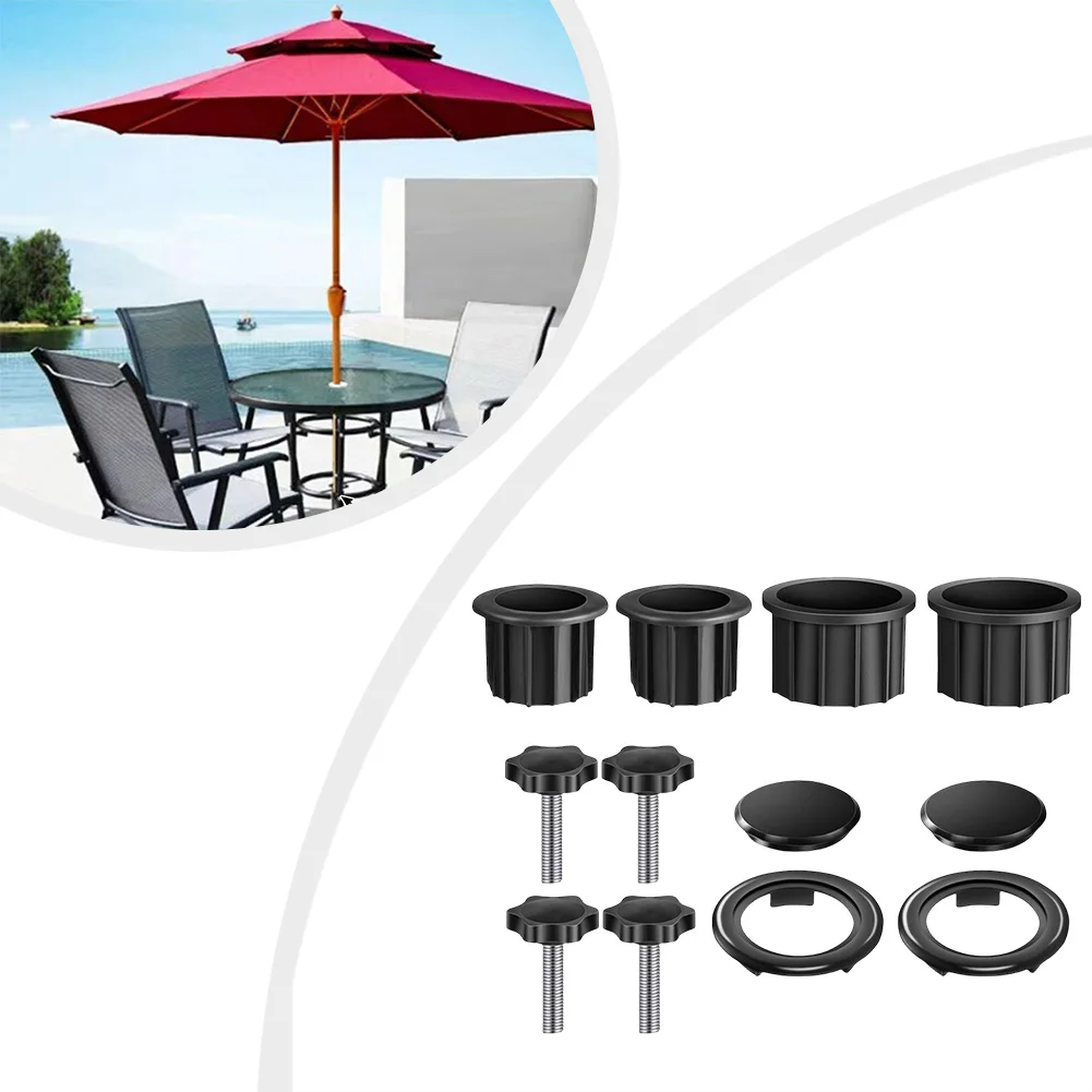 

Sun Umbrella Base Bracket Accessories with Plastic Pipe Sleeve and Fixing Screws for Enhanced Stability and Outdoor Use