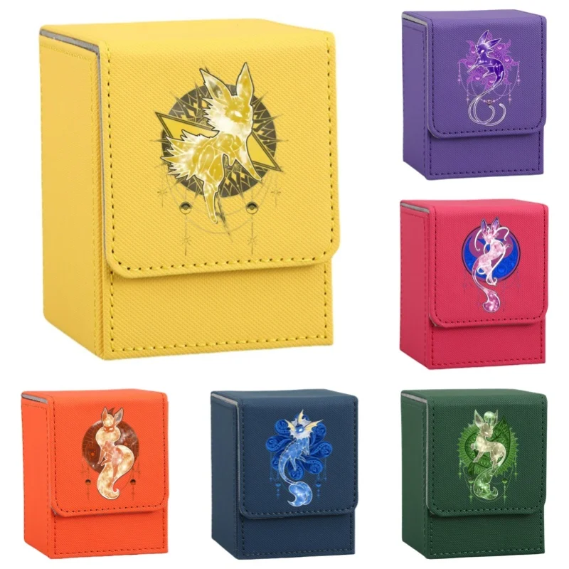 

Sylveon Card Case Vaporeon Jolteon Espeon Leafeon Flareon Ptcg Diy Leather Action Toy Figure Anime Game Collection Storage Box