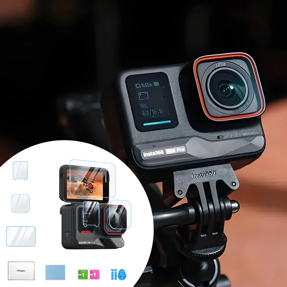 

Tempered Glass Lens Protection Protective Film Anti-Scratch Protective Film Anti-Bubble Glass Film for Insta360 Ace Pro 2 Camera