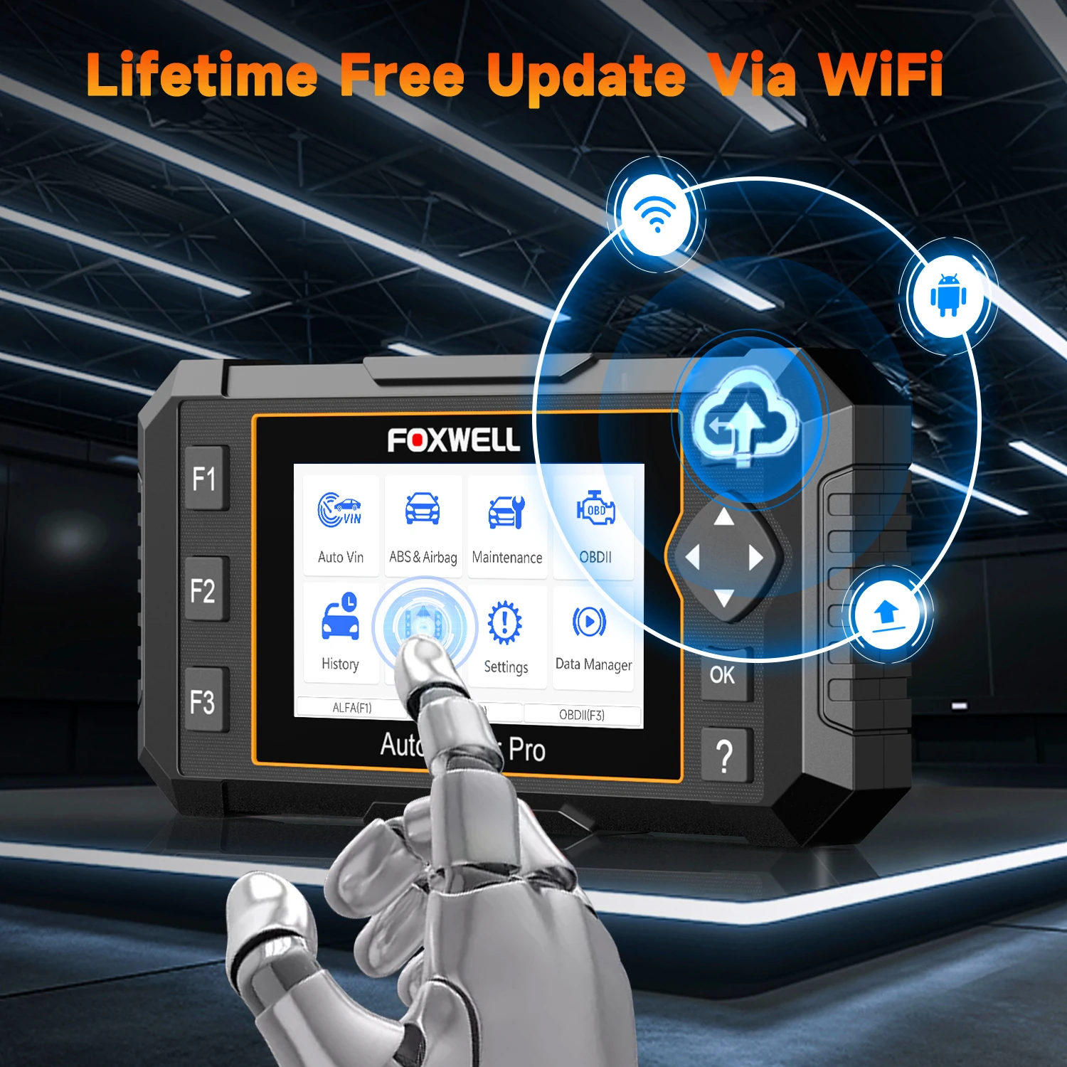 2024 Foxwell NT650 Pro OBD2 Diagnostic Tools ABS SRS Code Reader EPB OIL 25 Maintenance Car OBD2 Automotive Scanner Free Update