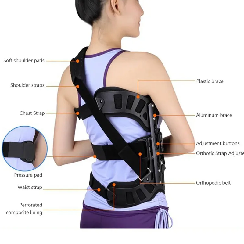 Scoliosis Brace Posture Corrector Treatment Adjustable Spinal Auxiliary Orthosis for Back Postoperative Recovery-For Left/Right