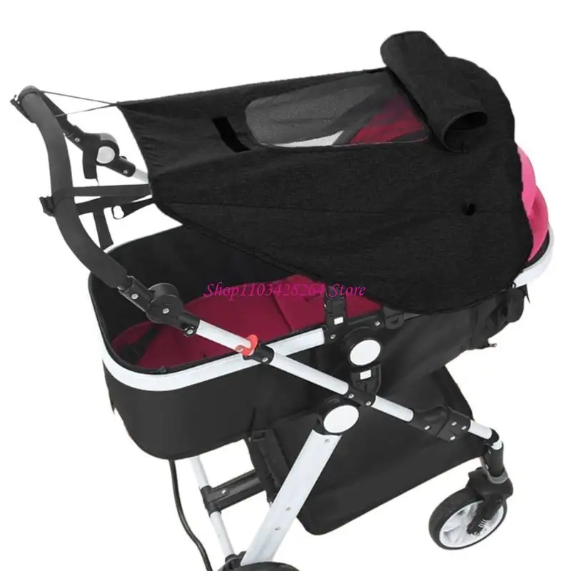  Sunshade Strollers Protective Cover Pram Sun Shade Canopy Tear Resistance Strollers Accessory Windproof & Rainproof