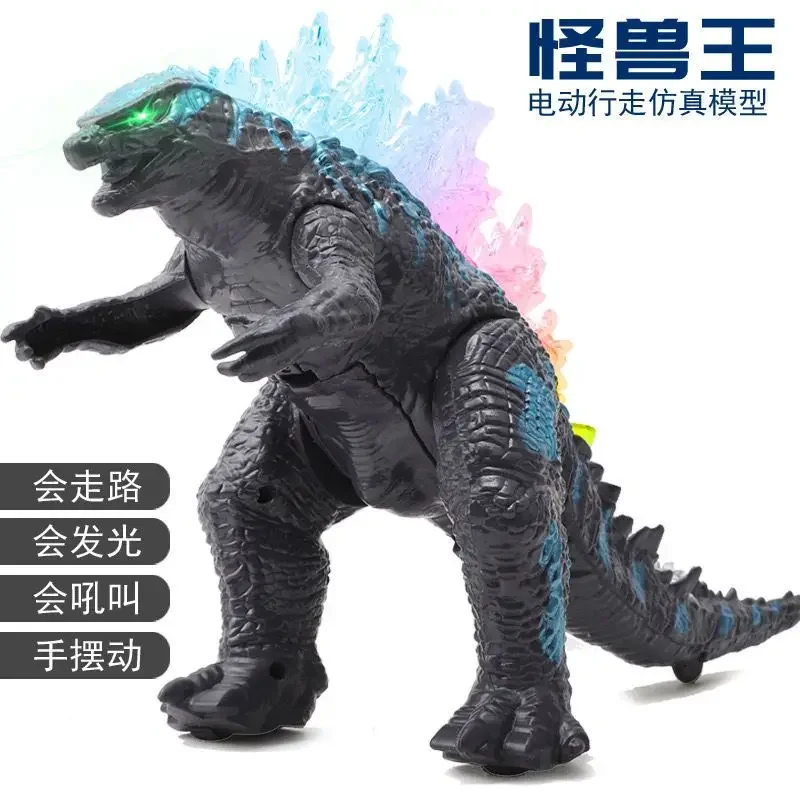 New Glowing Godzilla VS King Kong Action Anime Figuries Movable Godzilla Ghidorah Soft Glue Monster Doll Model Kid Toys Boy Gift