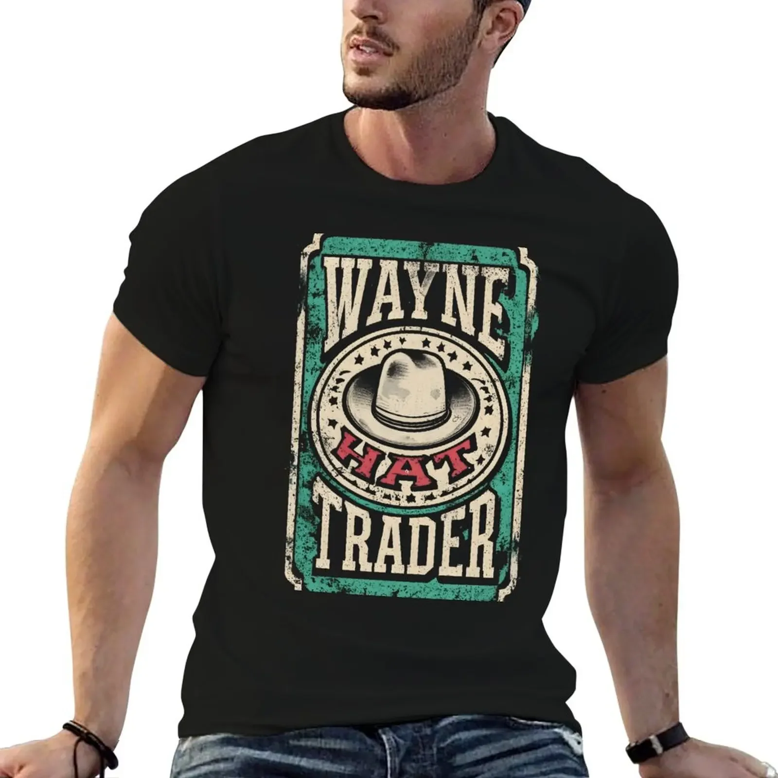 

Wayne Hat Trader T-Shirt shirts graphic tees custom t shirt summer clothes fitted t shirts for men