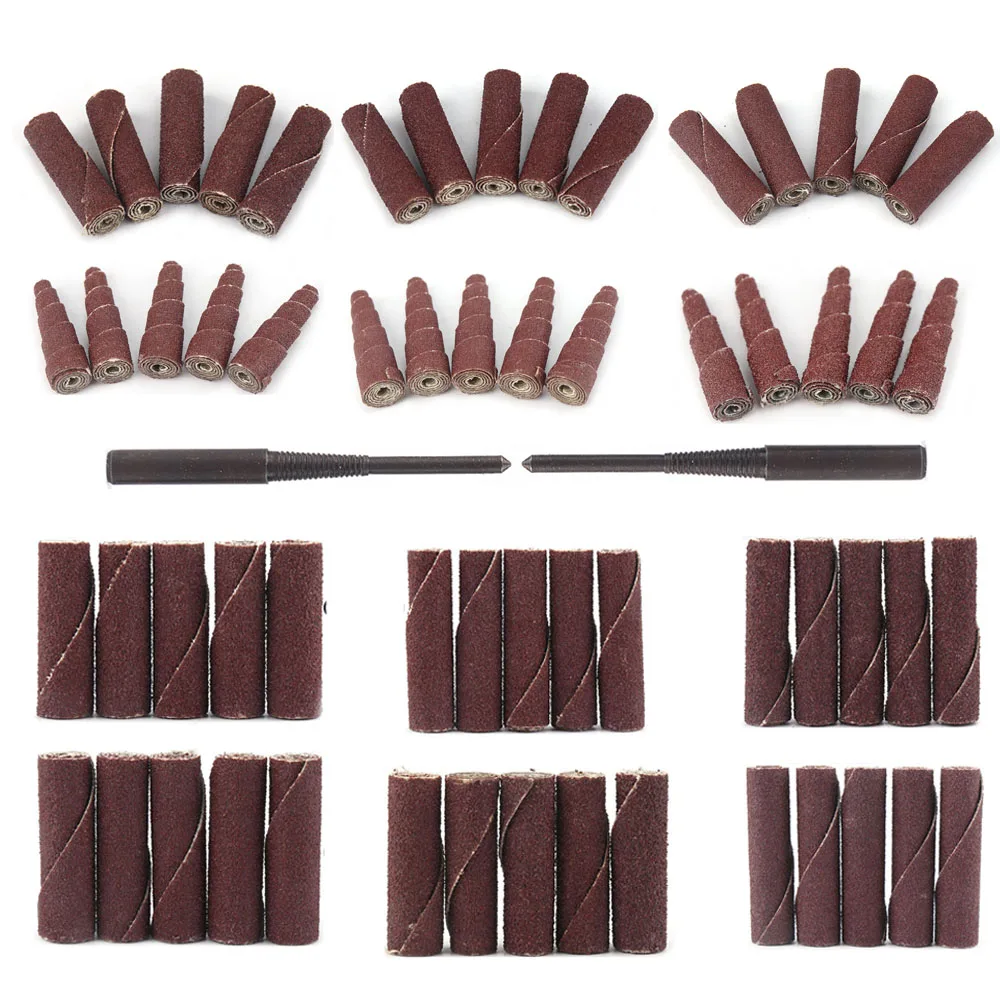 62pcs Mounted Point Grinding Head Sandpaper Flap Sanding Wheel 80-240# With 1/4inch Shank Polishing Abrasive Tool