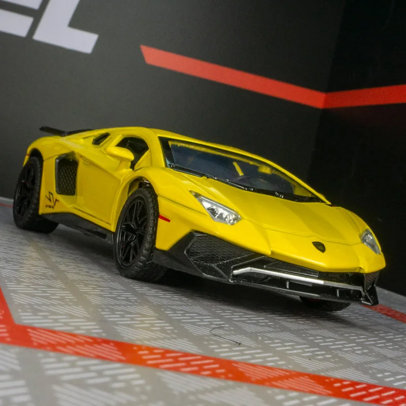 1:32 Lamborghinis LP750-4, модель спортивного автомобиля из сплава, литый под давлением и игрушечный металлический автомобиль, модель модели автомобиля, коллекция, детские подарки