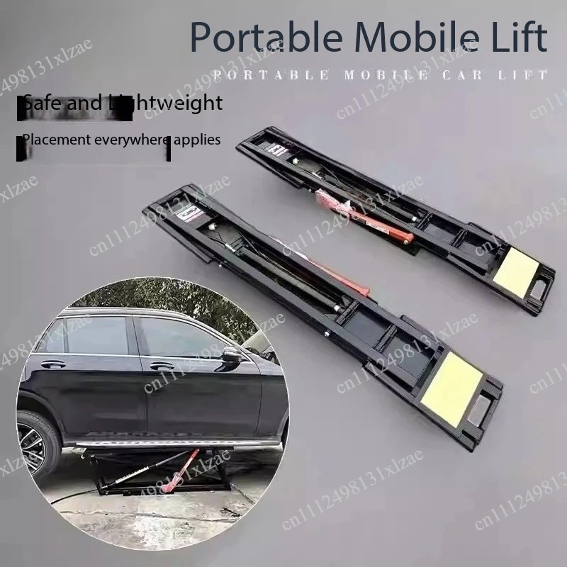 Portable Scissor Lift Platform for Auto Repair, Mobile Quick Lift & Protection Car Hoist – Heavy-Duty Vehicle Riser