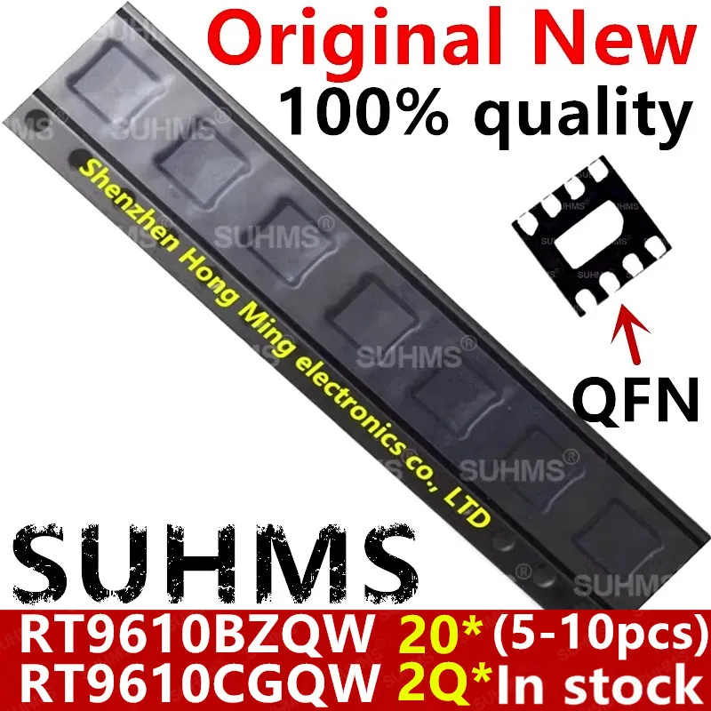 (5-10 sztuk)100% Nowy RT9610BZQW RT9610BGQW RT9610B ( 209 20W 20H* ) RT9610CGQW RT9610C ( 2QW 2QK 2QE 2Q* ) QFN-8