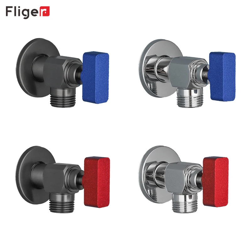 Fliger Brass Angle Valve Inlet Valves Diverter Valves Toilet Filling Valve Valve G1/2 Kitchen Bathroom Accessories