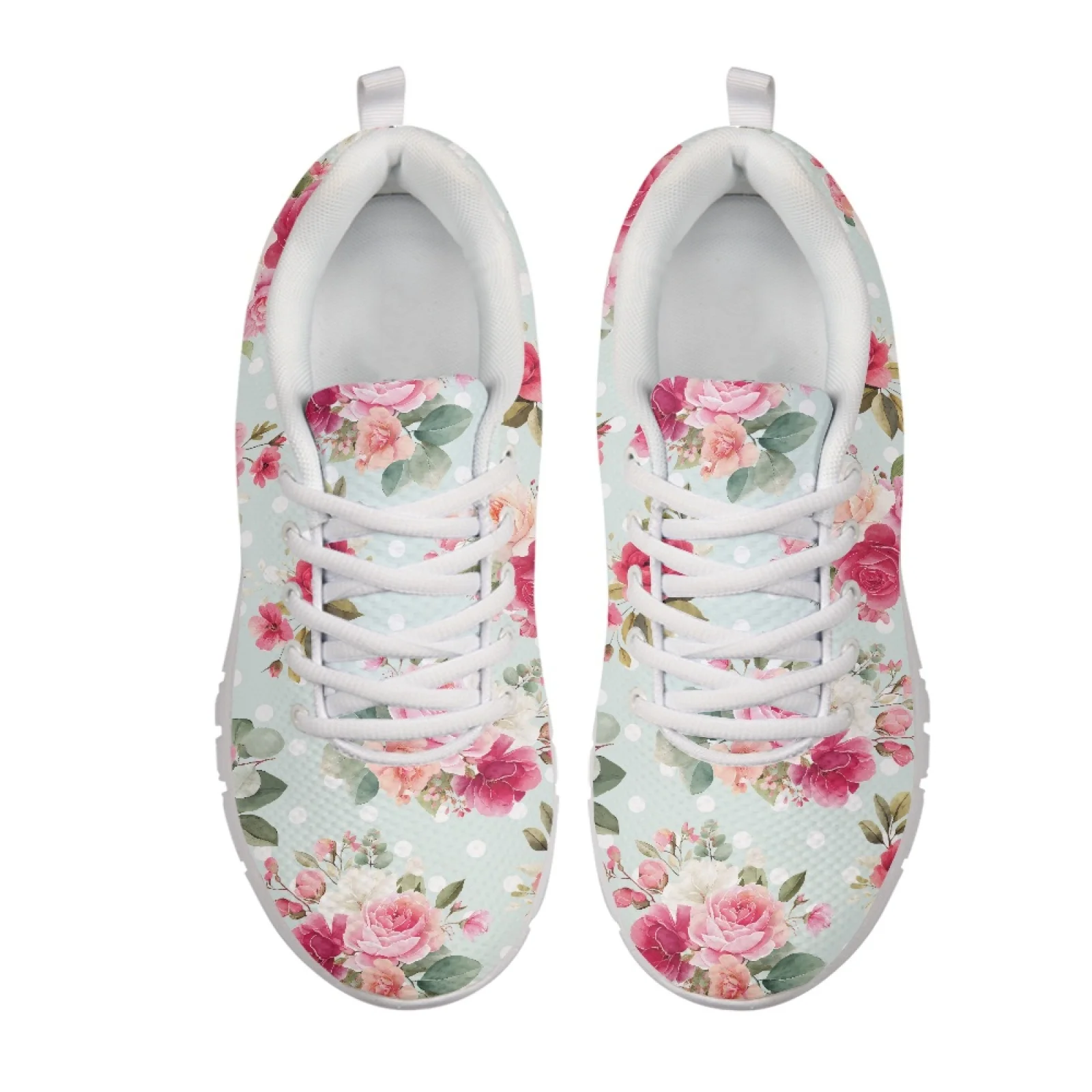 Coloranimal Rose Tennis Sneakers Tennis Shoes for Women Lightweight Running Sneakers