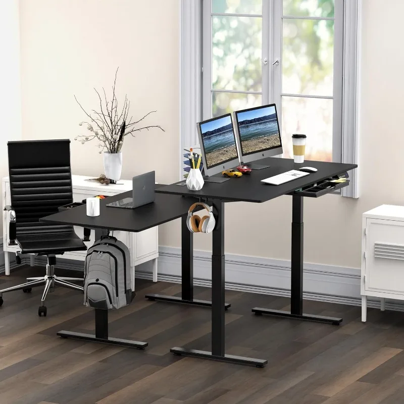 Inch Large Electric Height Adjustable Standing Desk, 55 x 28 Inches, computer desks,gaming desk,gaming table