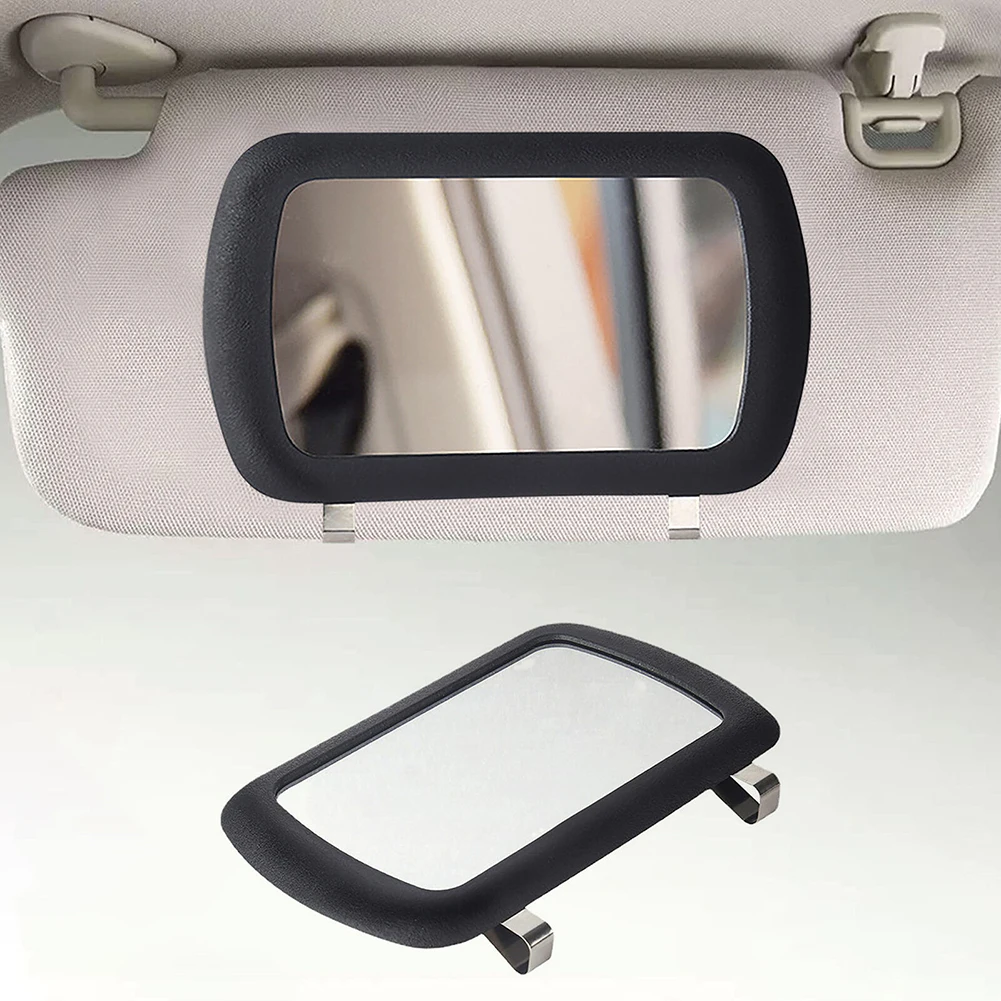 Car Sun Visor Vanity Mirror with Clip Mount for Vehicle Use Helps Shade Sunlight and Assist Makeup Application