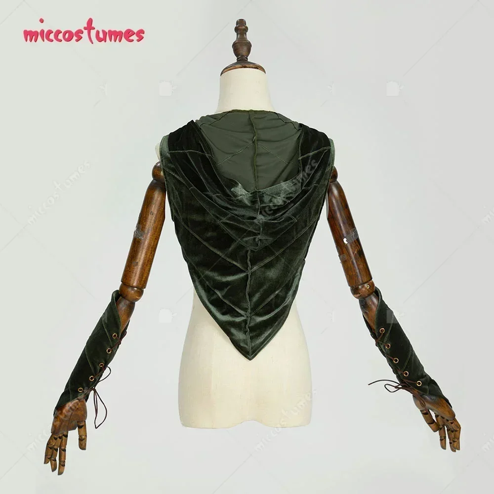 Cosplaymiccostumes المرأة معطف مقنع القرون الوسطى قزم تأثيري حلي عصر النهضة معطف قصير مع الأكمام لفساتين حفلة الهالوين