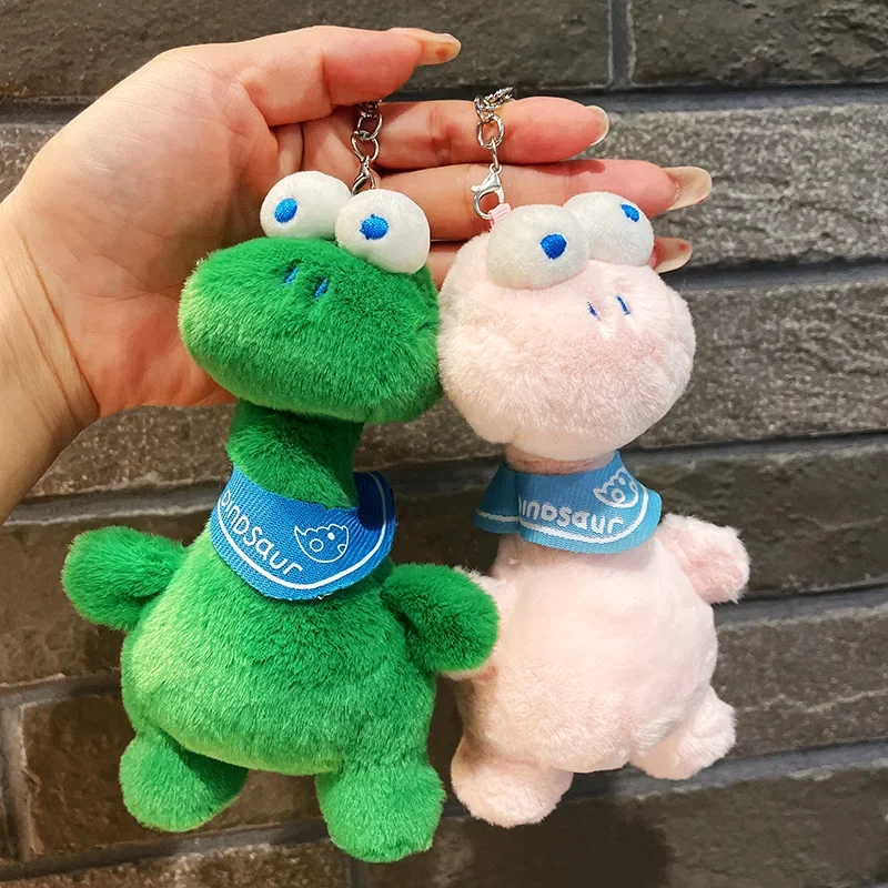 

2023 Hot 15cm Cartoon Plush Stuffed Dinosaur Doll Keychain Creative Cloth Doll Soft Plush Toy Pendant Children's Gifts