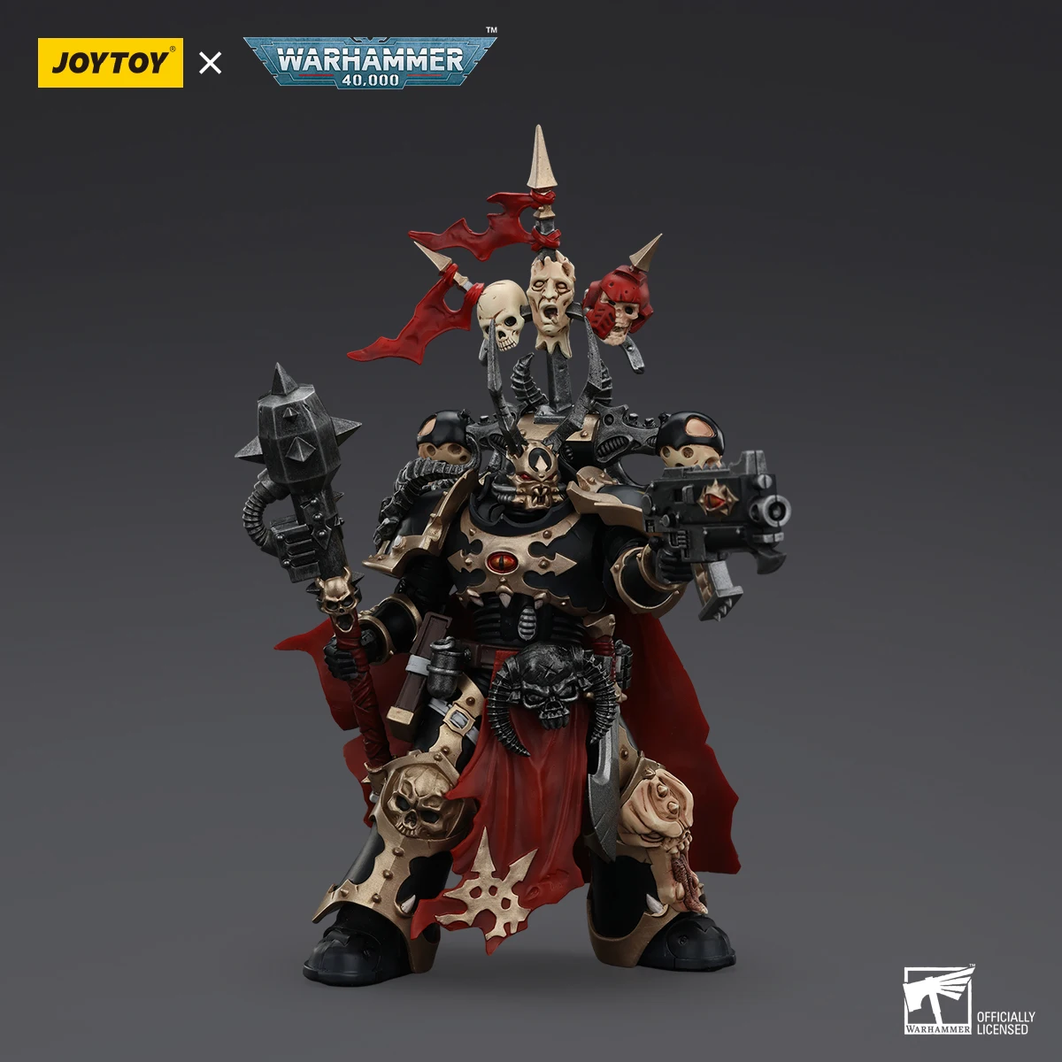 JOYTOY Warhammer 40K Chaos Space Marines Black Legion Chosen Champion z Bolterm i Power Maul Figurki Akcji Oryginalne Kolekcjonerskie