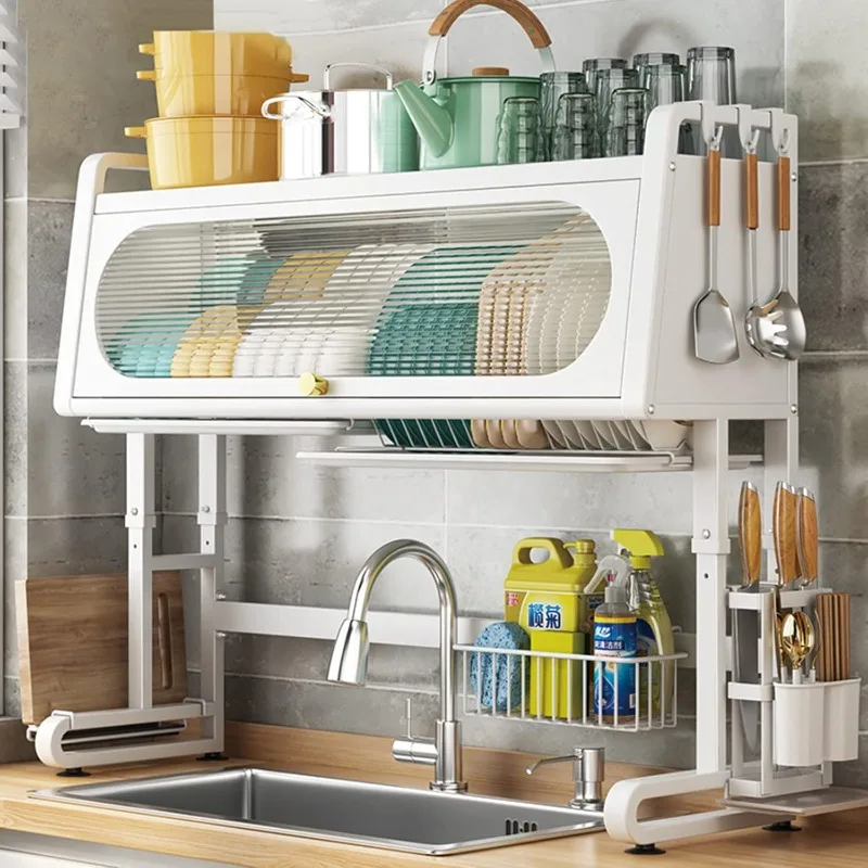 

The Sink Dish Drying Rack 3 Tier Large Kitchen Sink Shlef Dish Rack Over The Counter Dish Drying Rack Adjustable (28.34"-31