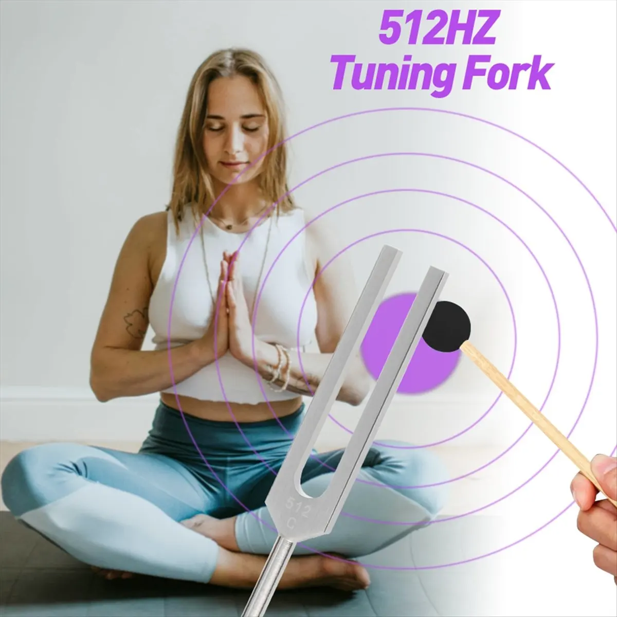 *ESTR 512Hz Tuning Fork Set for Sound Healing & Meditation,Aluminum Alloy with Velvet Bag, Hammer,Ideal for Music Therapy