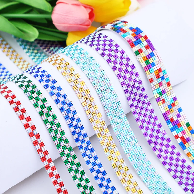 

5 ярдов самоклеящаяся блестящая квадратная цепочка со стразами для ювелирных изделий, платье, сумка, шляпа, обувь, одежда, украшение для чехла для телефона, сделай сам