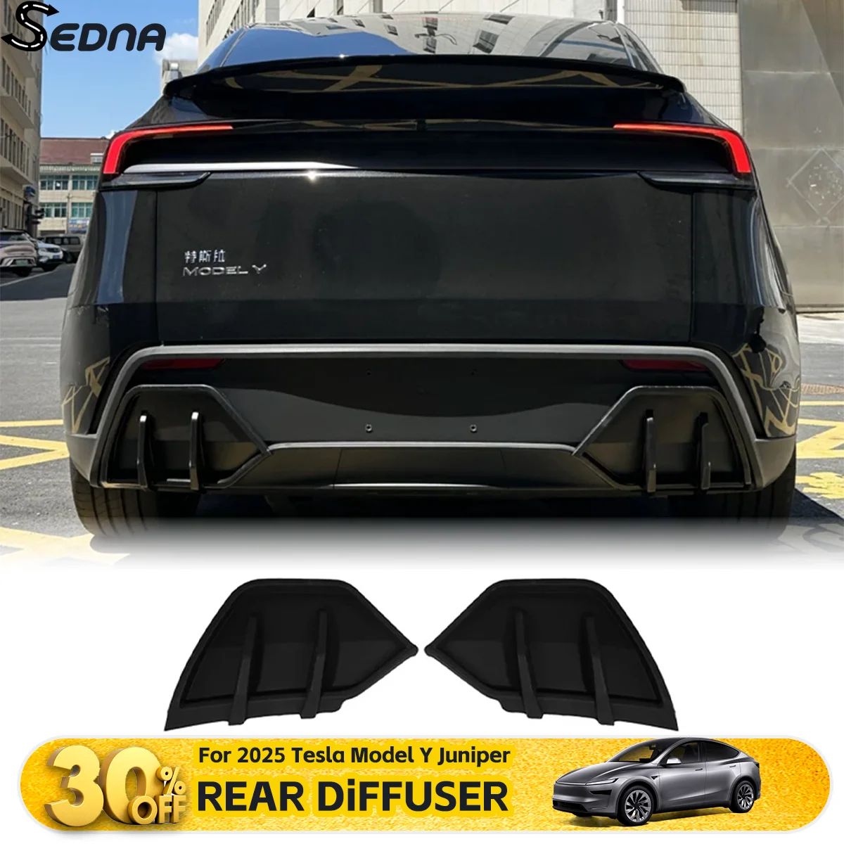 

Разделители заднего бампера, диффузоры для Tesla Model Y Juniper 2025 года, комплекты кузова, тюнинговая крышка, защитные аксессуары, автозапчасти