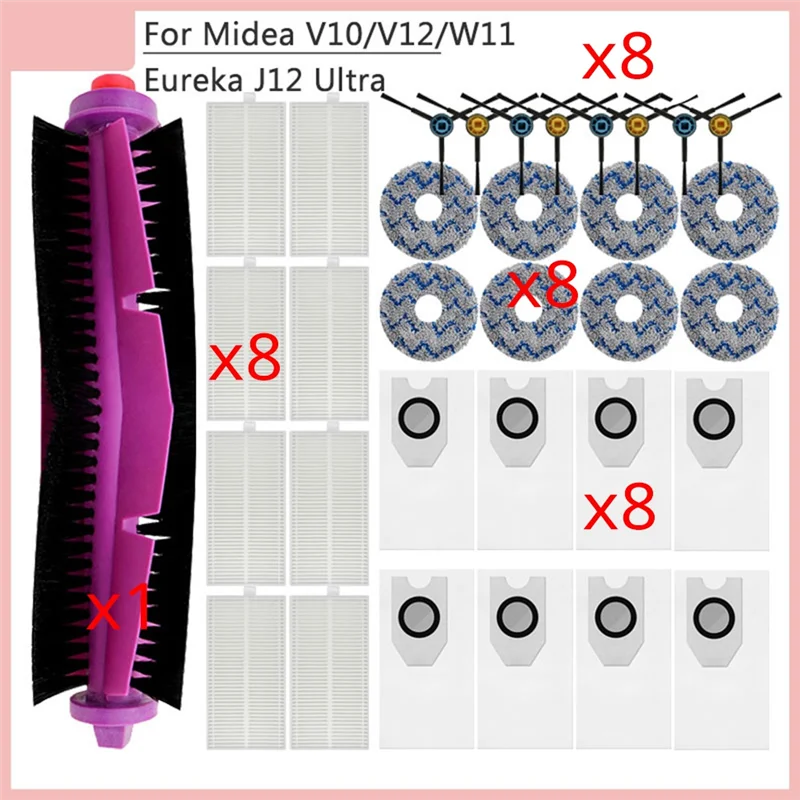 

AAAN-Robot Vacuum Cleaner Eureka J12 Ultra Main Side Brush Made Of High Quality Materials