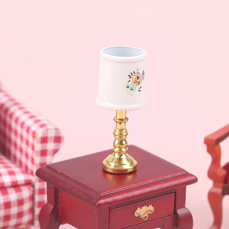 Dollhouse Miniature Lamp Ceramic Archaic Desk Lamp Table Lamp Modle Toys Doll House Accessories