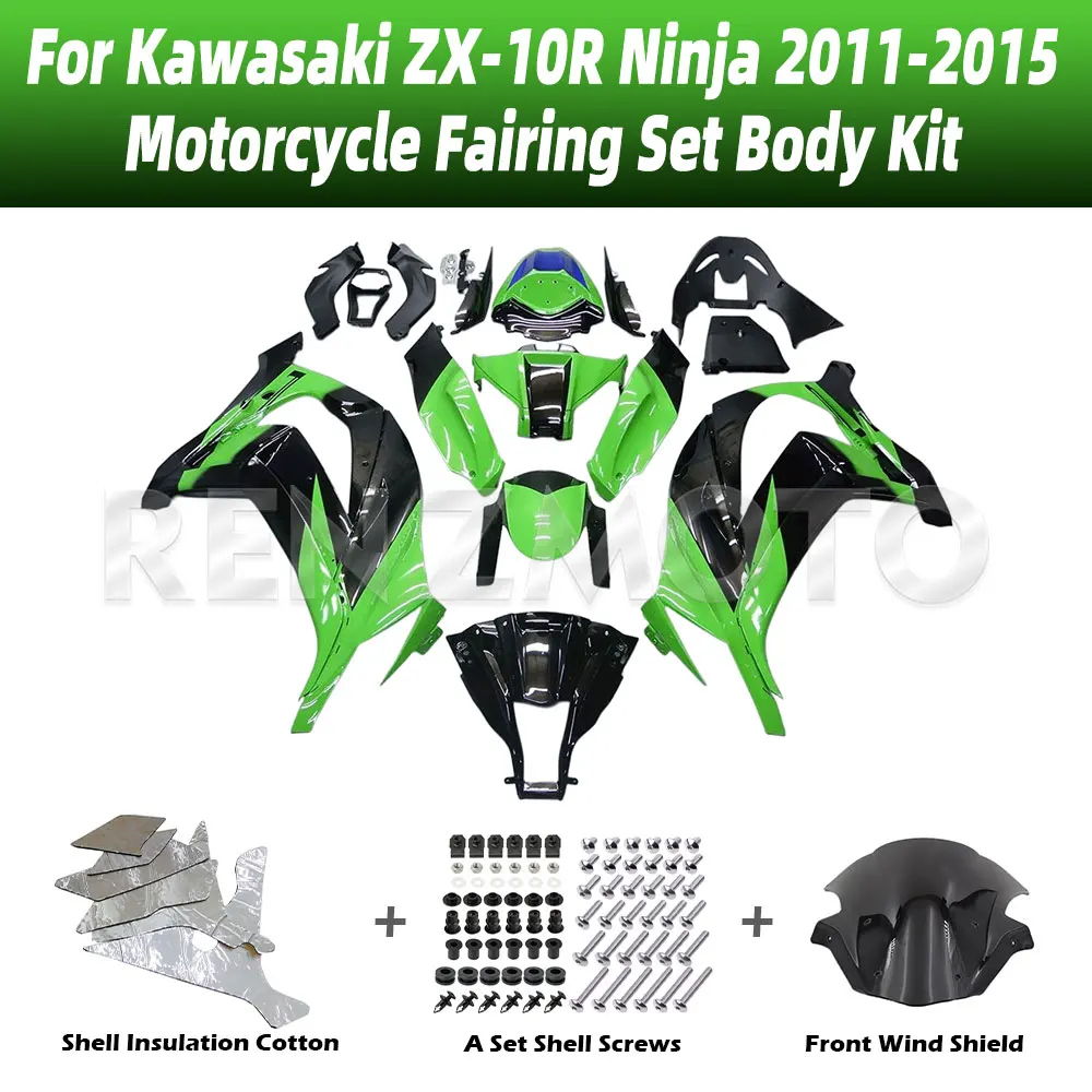 

For Kawasaki ZX-10R Ninja 2011-2015 Motorcycle Fairings Mold Painted ABS Plastic Bodywork Kits Accessories Injection K1011-102a