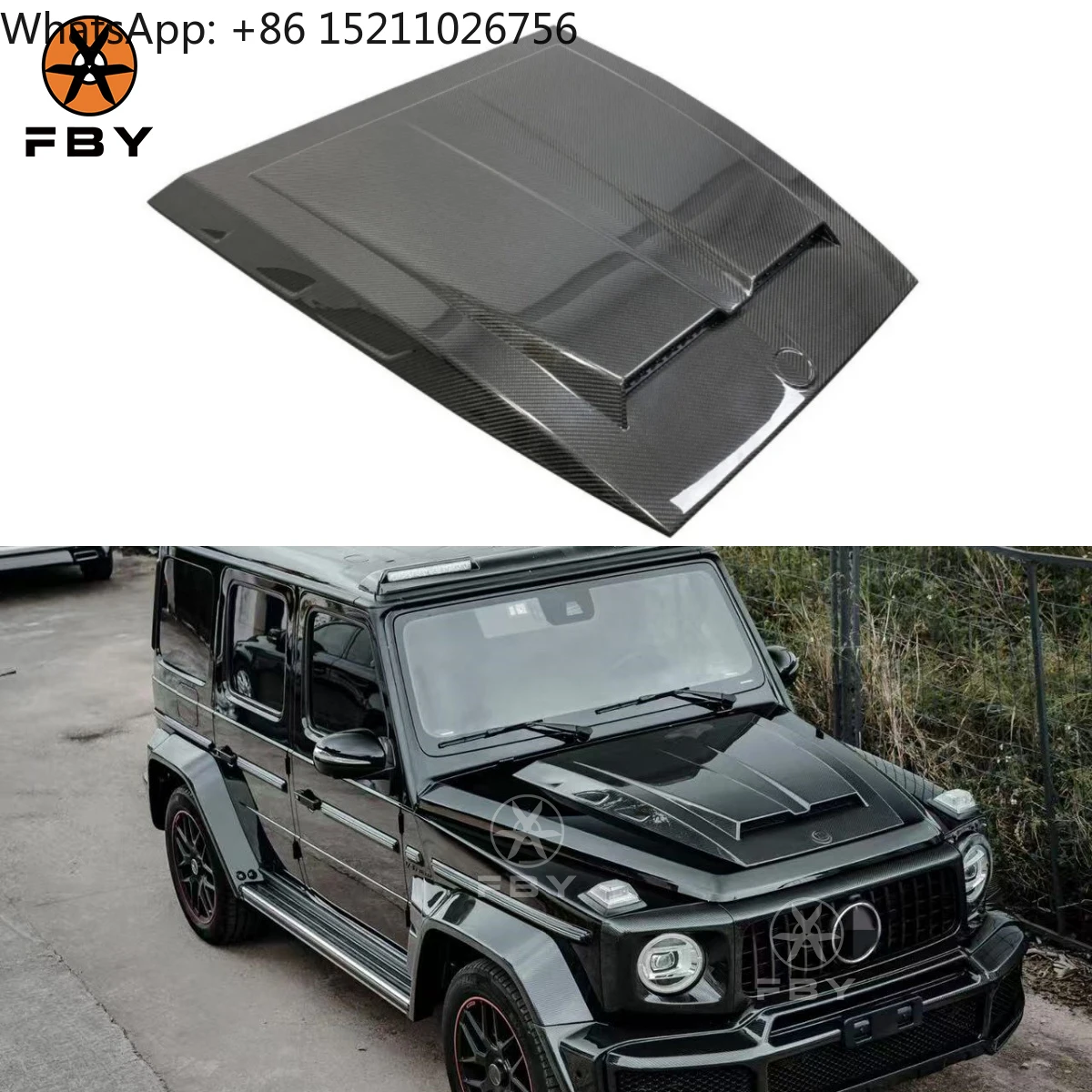 New Dry Carbon Fiber BS Style Bonnet for Mercedes Benz G-Class W464 G500 G550 G63 Engine Hood Bodykit
