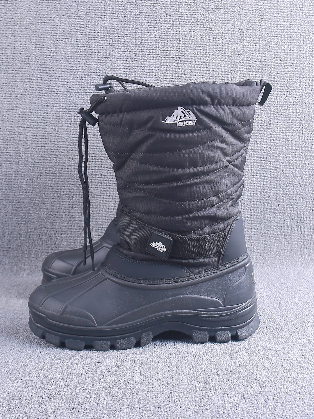 Men's Winter Outdoor Snow Boots Anti-Slip Waterproof Warm Cotton Shoes Resist below 30 Degrees Cold High-Tube Snow Cotton