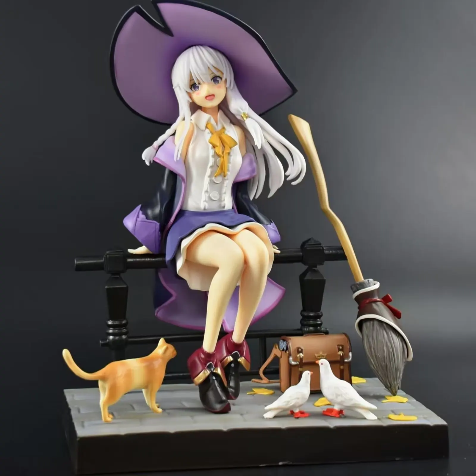 26cm The Journey Of Elaina Elaina Wandering Witch 1/7 Anime Girl Beautiful Girl Desktop Figurine Boys Collection Model Toys Gift