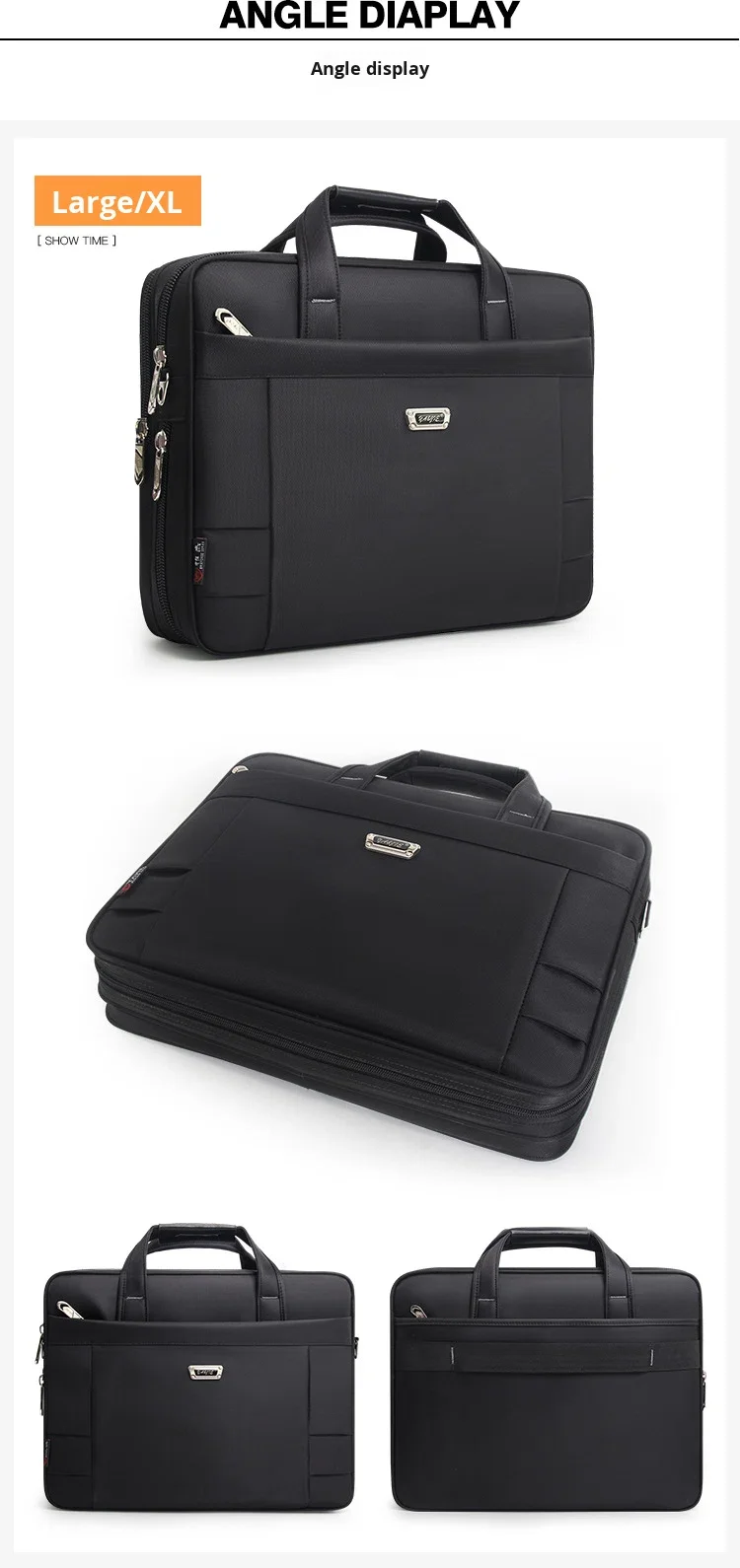 Large Capacity Briefcase Bag Men Business 17 15.6 14 inch Laptop Bag Shoulder  Canvas Handbags Messenger Work Tote Bag