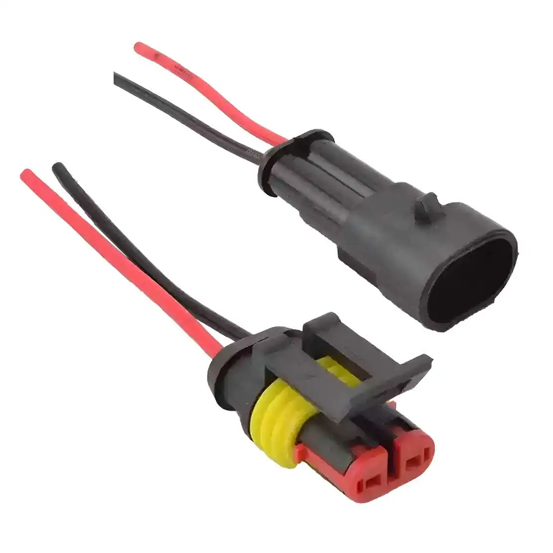 

1 Set Waterproof Superseal Electrical Wire Male Female Connectors Plugs With Cable 12V 16 AWG IP67
