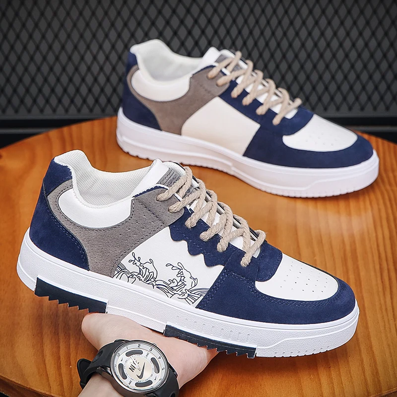 رجل أحذية رسمية باطن لينة المنخفضة قطع الرجعية اليومية أحذية مشي غير رسمية 2025 طالب جديد مريح عدم الانزلاق أحذية رياضية للرجال