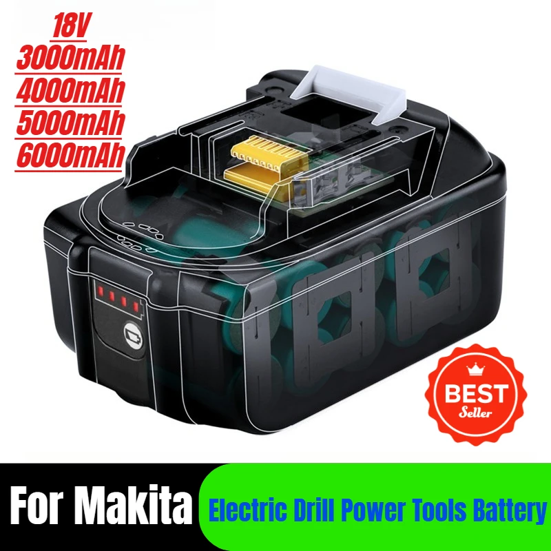 

For Makita 18V 6000mAh Electric Drill Power Tools Lithium Battery Pack