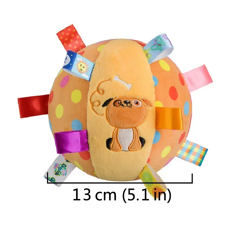 Plush Pet Dog Toys Interactive Pet Ball Toys with Bells Dog Chewing Ball Cleaning Tooth Dog Chew Toy For Dogs Pet Supplies
