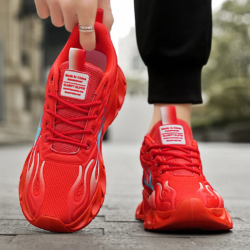 

2025 Running Shoes Men Lightweight Mesh Breathable Comfortable Flat Soft Tennis Shoes Summer Lace-up Sneakers Man