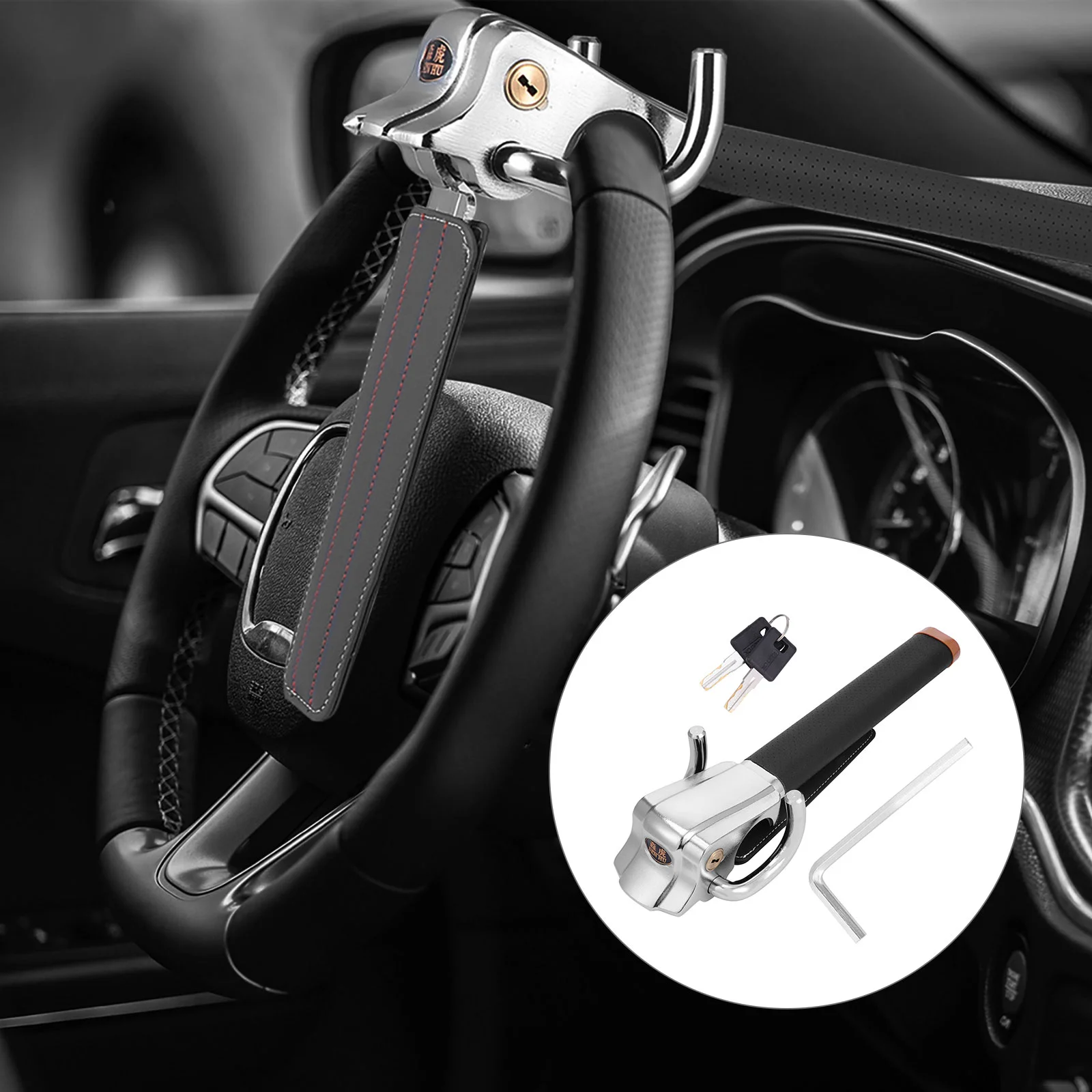 

Prevention Lock Anti-theft Steering Wheel Automotive Locking Devices for Spiral Vehicle Stainless Steel Truck