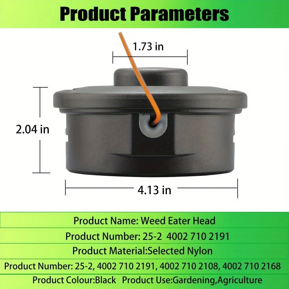 1pc 25 - 2 Testina a camma per trimmer per STIHL FS55C/FS55R e altro - Testina di taglio universale