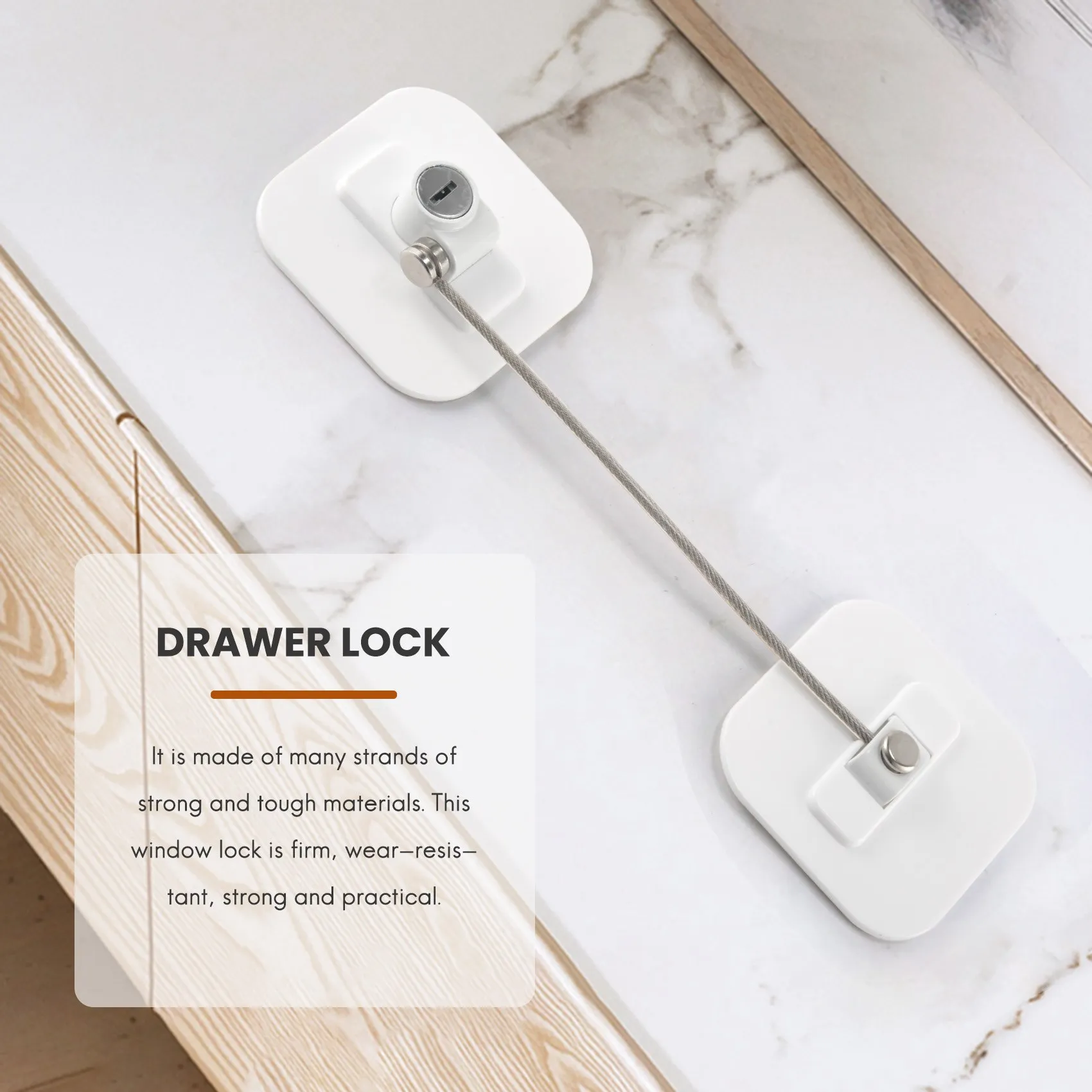Cerradura de refrigerador con llave para seguridad de niños, candados para refrigerador, bloqueo de congelador para nevera y Cabinets-1Pack