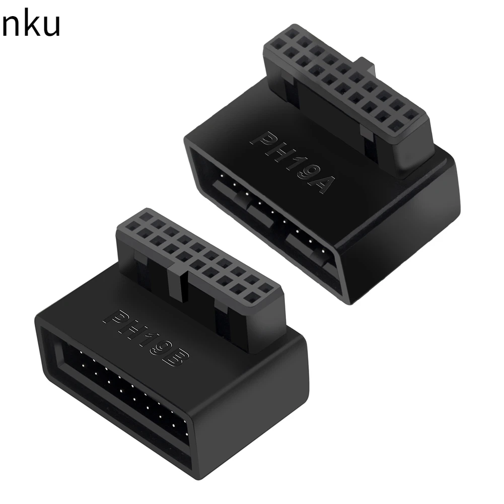 

Nku USB 3,0 кабель-адаптер 19Pin штекер-гнездо 90 градусов разъем для материнской платы для настольной материнской платы Компьютерные аксессуары