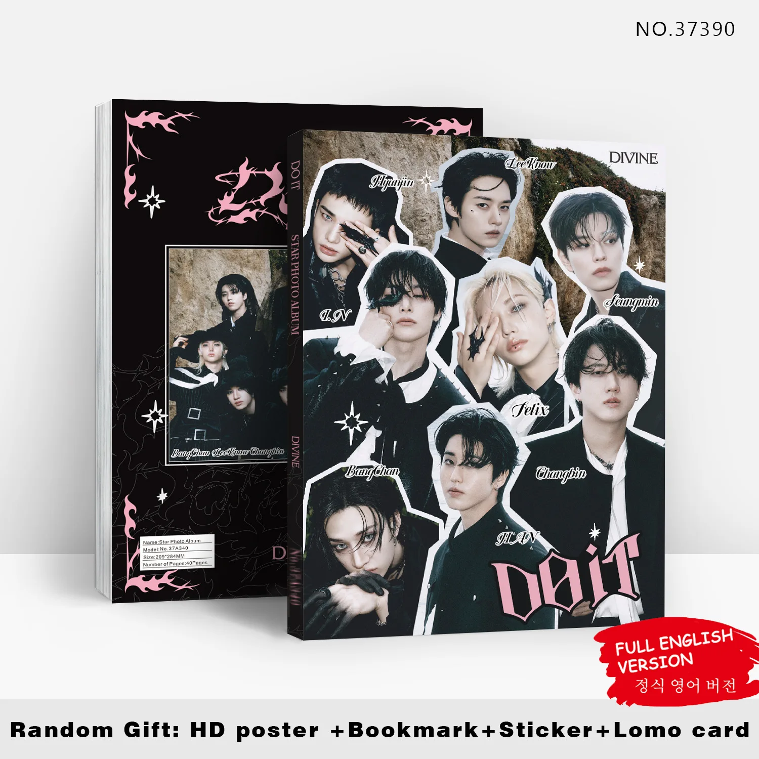 

Skzoo StrayKids Do It Divine In Stock 80 Pages Full English Photobook With Random Poster Bookmark Sticker Lomo Card For Fans
