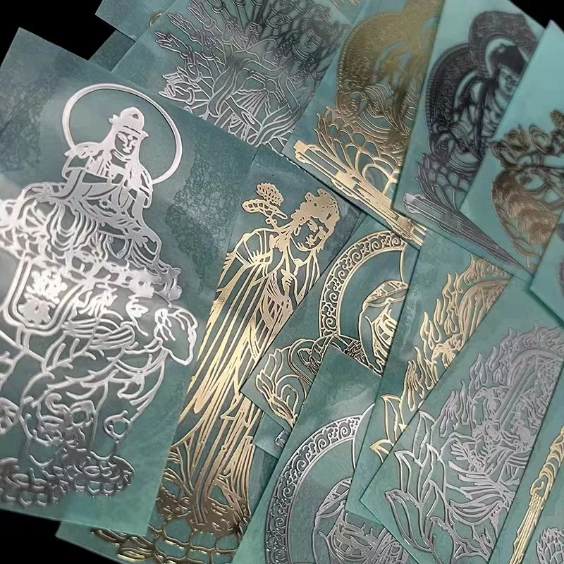 Eight zodiac patron saint Buddha Guanyin Tathagata Guan public land to hide the original Buddha car phablet phone metal sticker