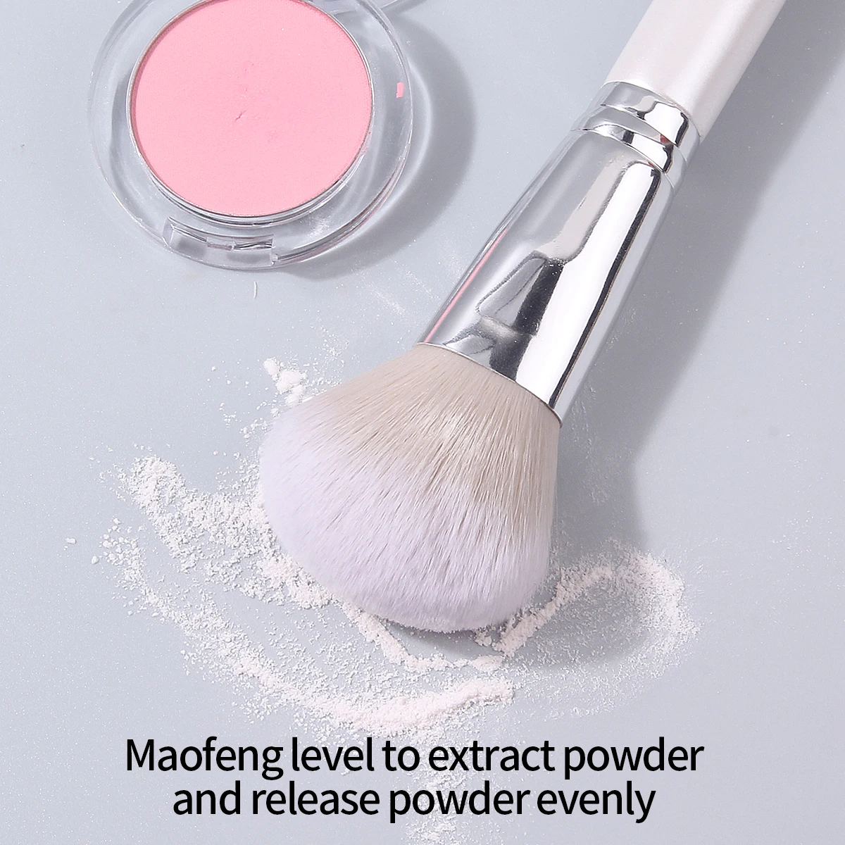 1 SZT. wysokiej jakości pędzel do różu, pędzel do pudru sypkiego, pędzel do konturowania, pędzel do wykończenia makijażu, pędzel do makijażu twarzy dla początkujących, narzędzia kosmetyczne