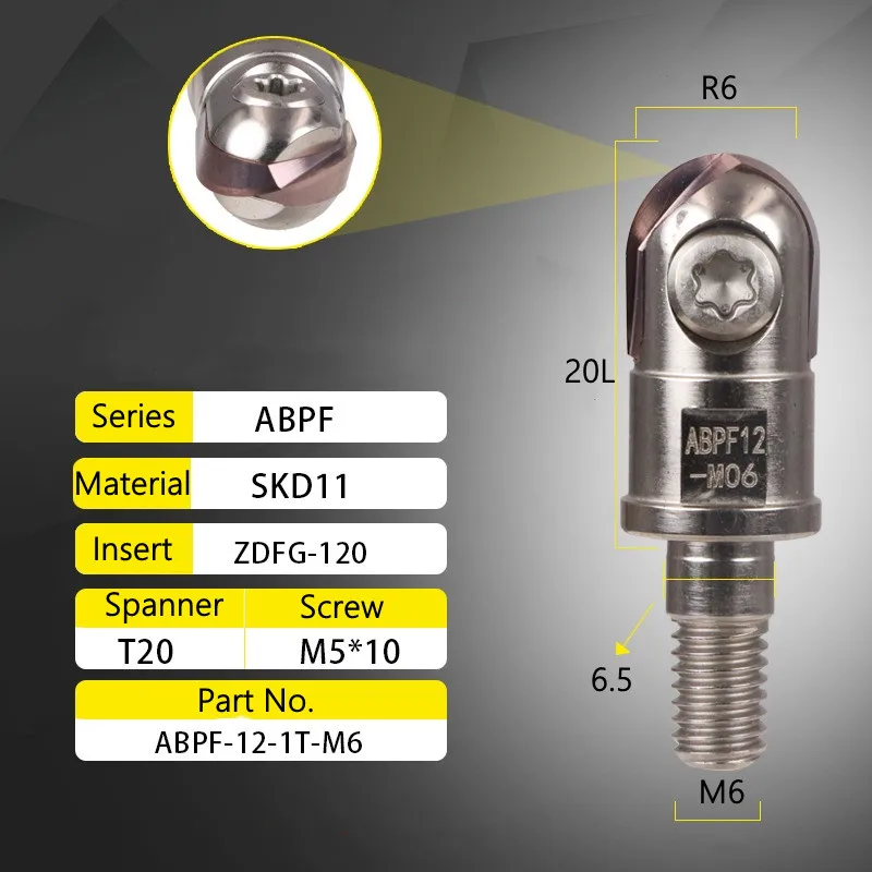 ABPF Fast Feed Locking Tooth Type Milling Cutter Head Steel Seismic Resistant Milling Cutter Head ZDFG Blade